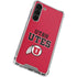 University of Utah Utes Text on Red Galaxy S24 FE Clear Case